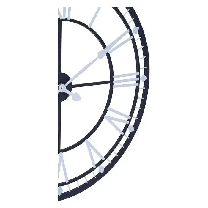 Vitus Skeletal Wall Clock With Black Finish Frame