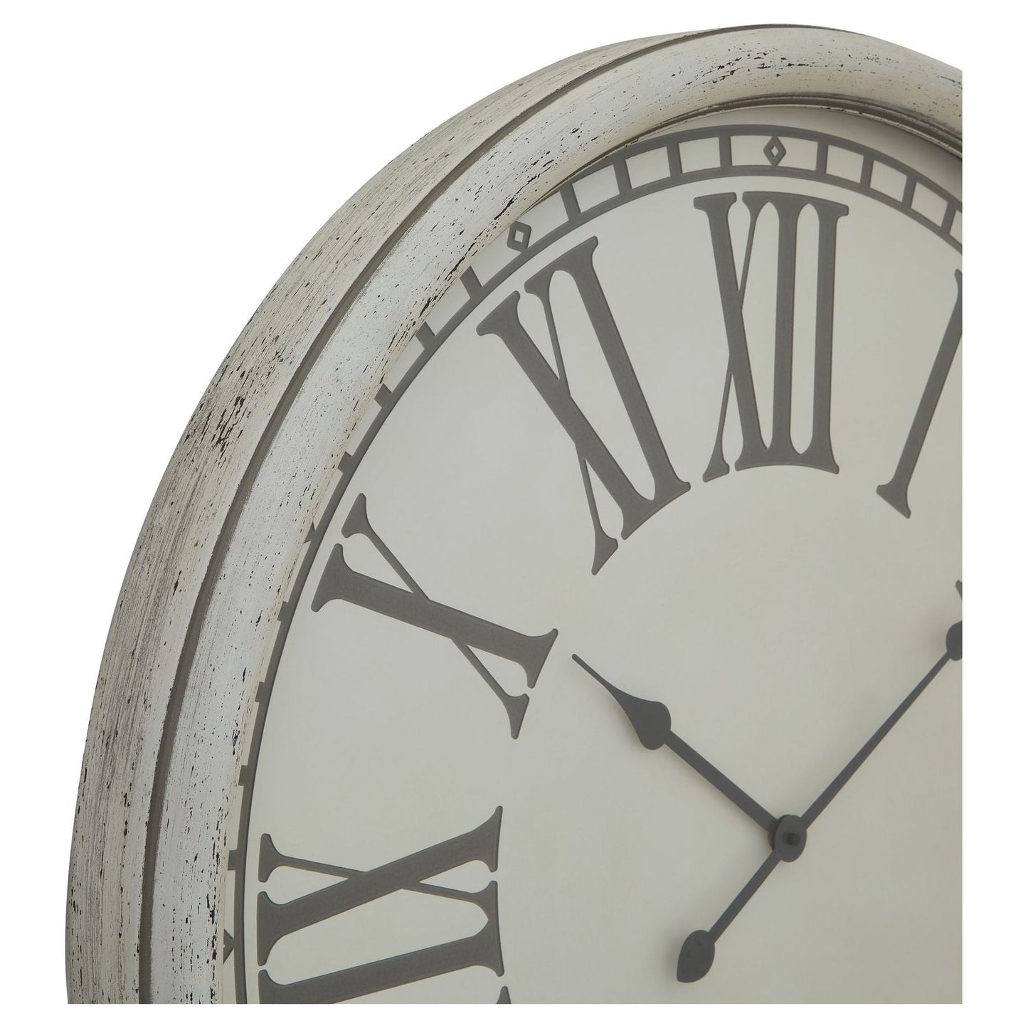 Embossed Wall Clock With Glass