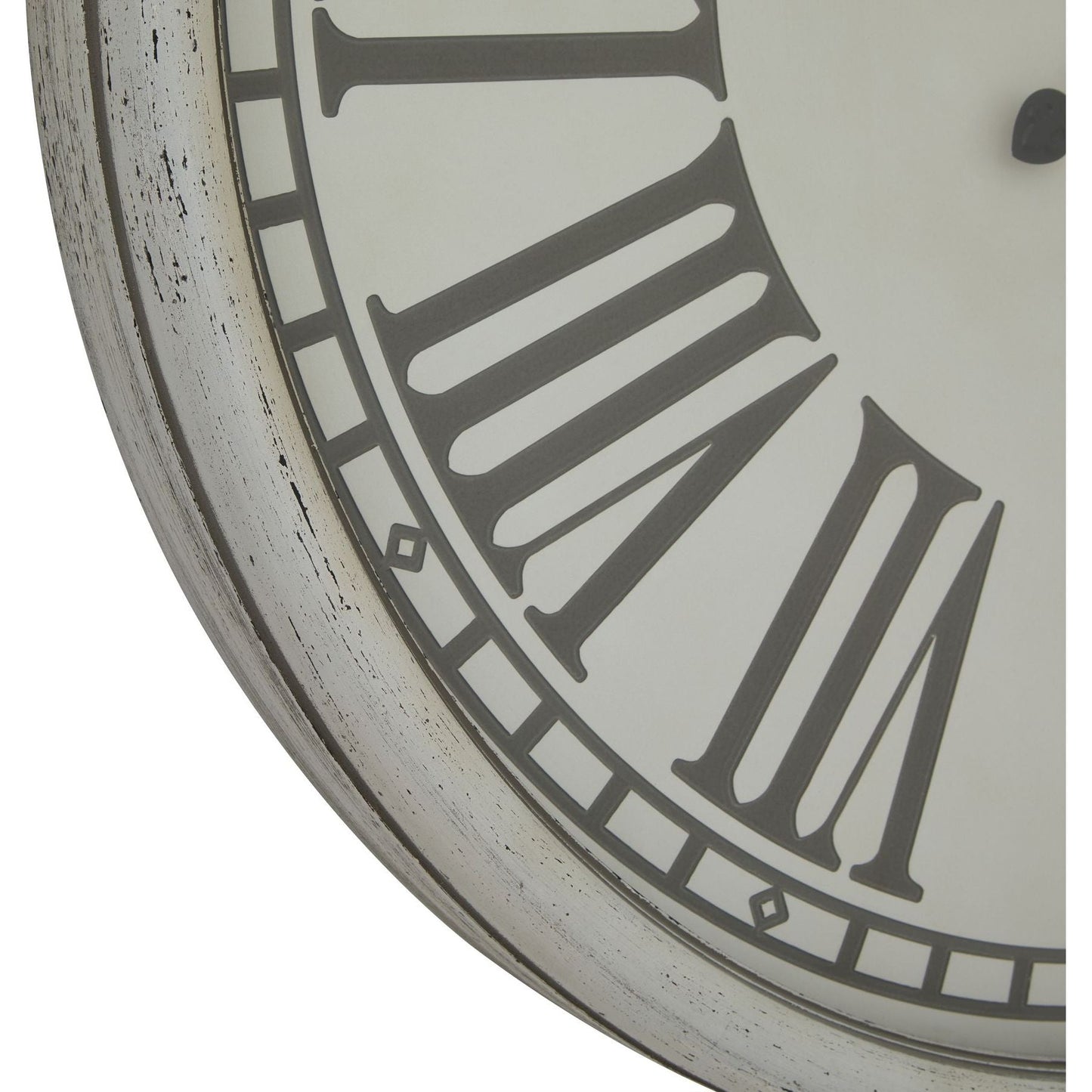 Embossed Wall Clock With Glass