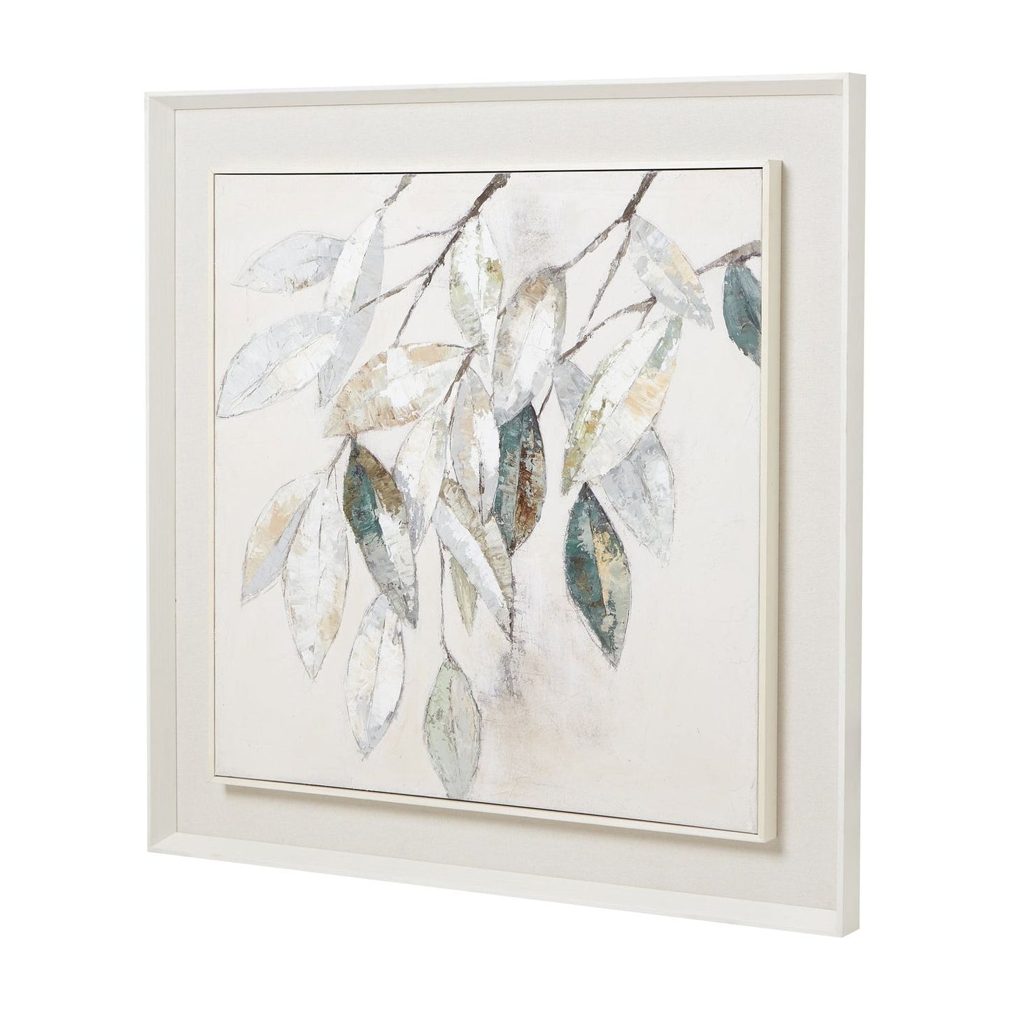 Dolce Mottle Leaf Framed Painting On Canvas