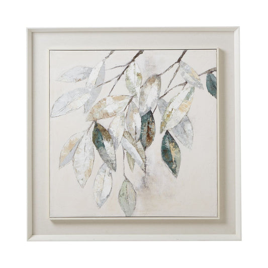 Dolce Mottle Leaf Framed Painting On Canvas