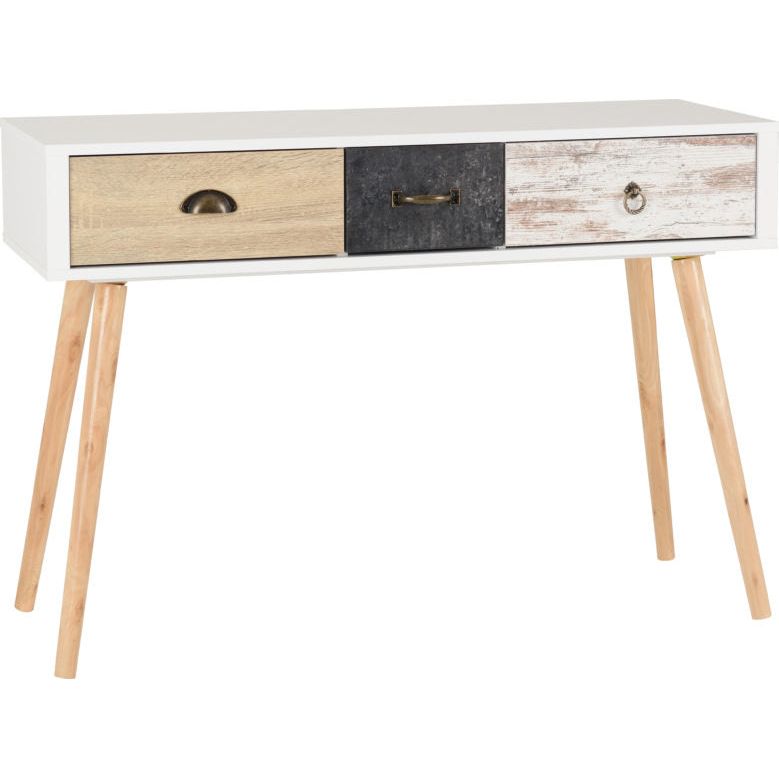 Nordic 3 Drawer Console Table Seconique