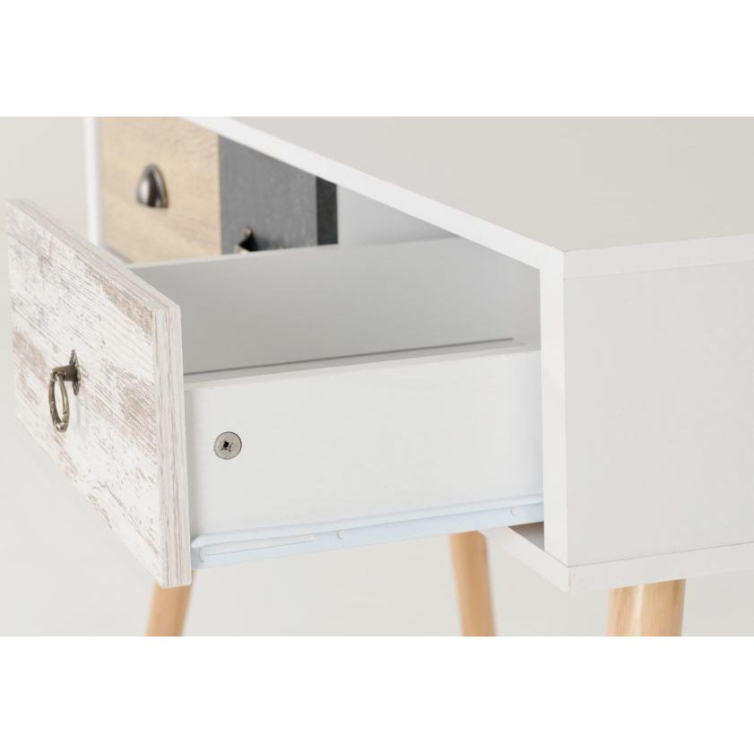 Nordic 3 Drawer Console Table Seconique